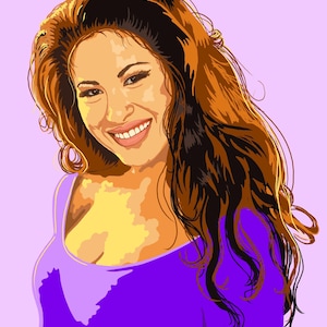 Selena Portrait - Latina Singer and Fashionista - The Queen of Tejano Music - Mexican-American Cultural Icon - FREE SHIPPING
