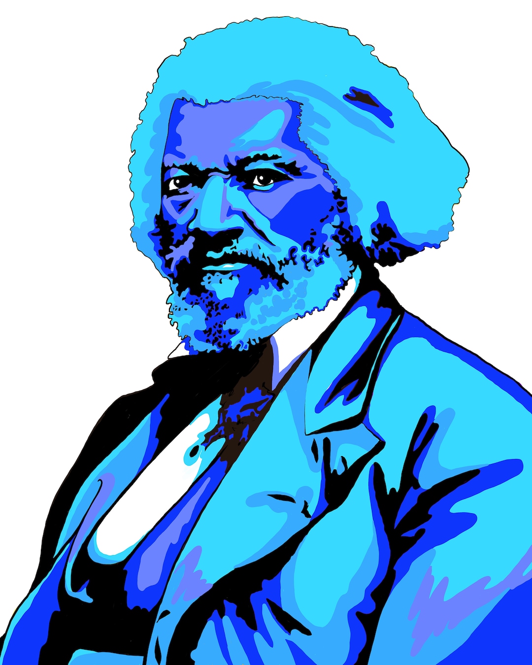 Frederick Douglass Pop Art Portrait Print: Abolitionist History - Etsy