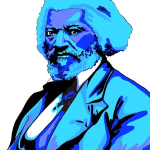 Frederick Douglass Pop Art Portrait Print - Abolitionist Anti Slavery - US History - Inspirational & Educational - FREE SHIPPING
