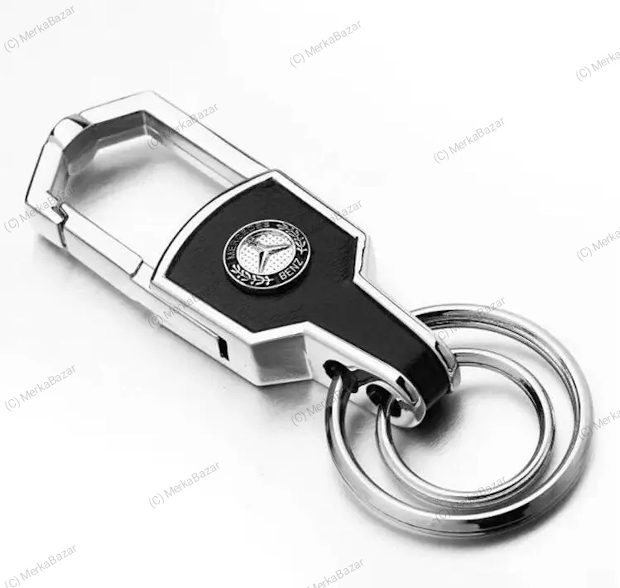 New Mercedes Benz Keychain Made of Nickel and Leather Key Etsy