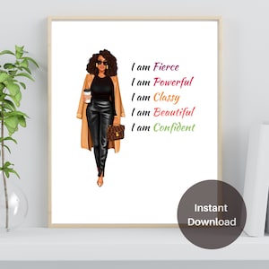 Positive Affirmations Art, Empowerment Affirmations, Positive Affirmations, Positive Affirmations for Women, Affirmations for Black Women