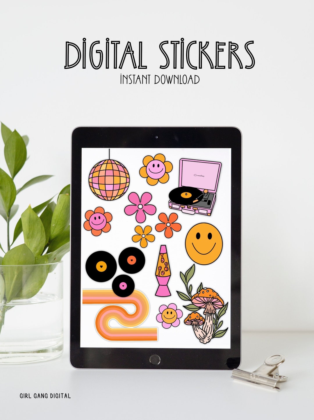 Goodnotes Retro PNG Digital Sticker Page for Goodnotes Etsy