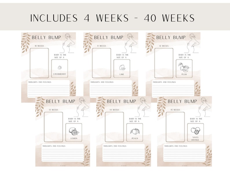 Pregnancy Journal and Planner Printable and Digital PDF Etsy