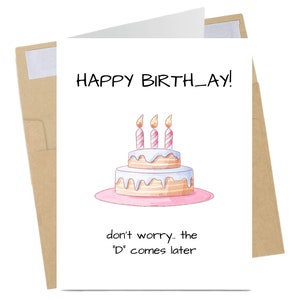 Funny Adult Birthday Card – Naughty Pun, Dirty Sexy Greeting, Blank Inside, Hilarious Flirty Card for Husband, Wife, or Partner