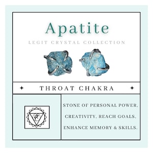 Apatite Gemstone Stud Earrings – Natural Raw Crystal Jewelry – Healing Stone Gift for Women & Men – Minimalist Handmade Birthstone