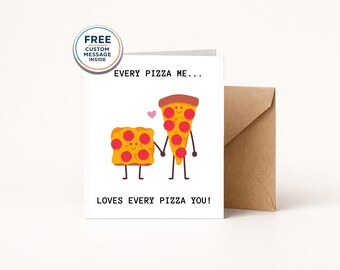 Pizza Pun Love Card: Anniversary Greeting Card