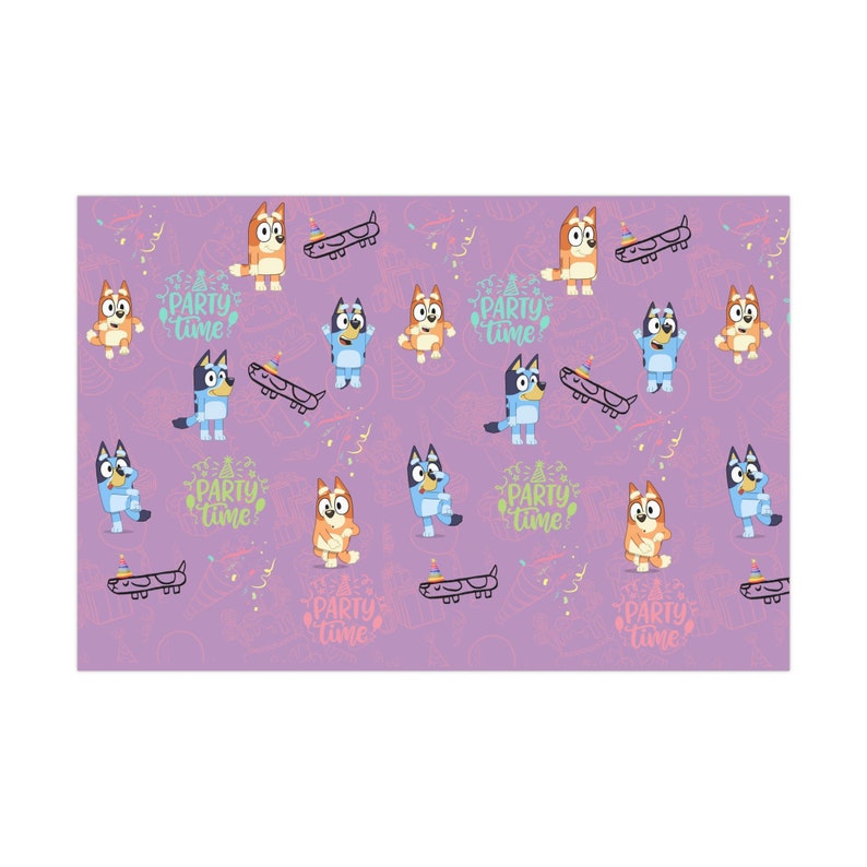 Bluey and Bingo Birthday Party Gift Wrap Papers Etsy