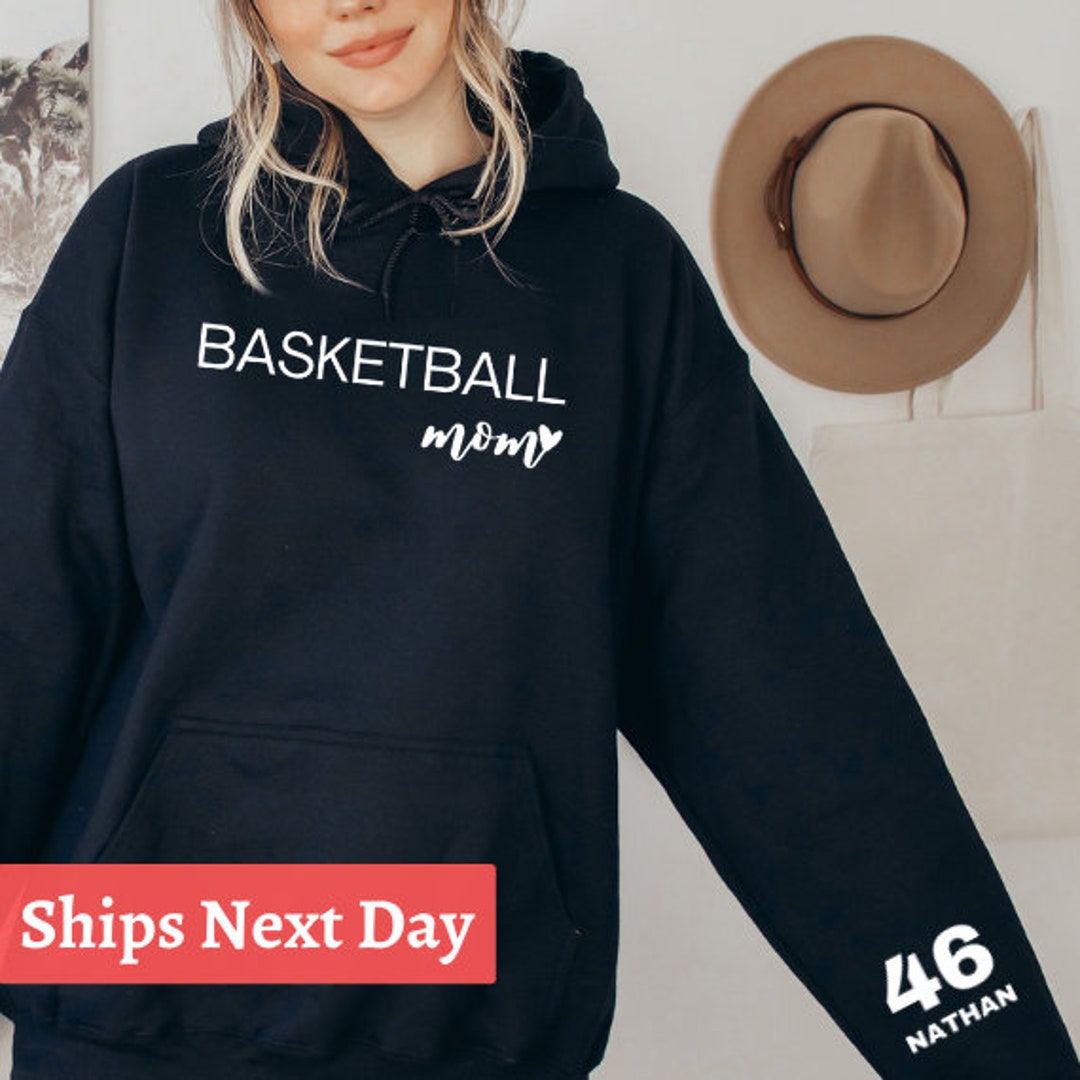 Blue Basketball Pattern Print Women Pullover Hoodie