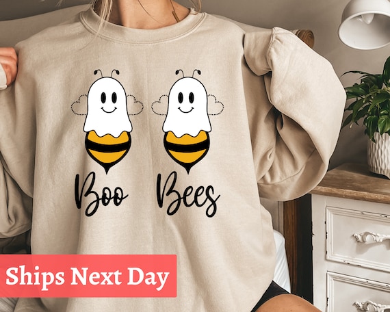 Boo Bees Funny Halloween Crewneck Ghost Bees Halloween Sweatshirt Cute Beekeeper Sweater Fall Crewneck Cute Bee Sweatshirt Etsy Ireland