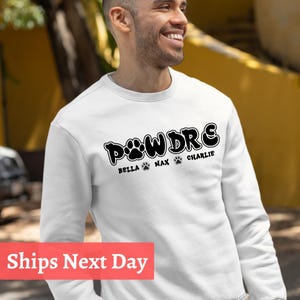 Personalized Dog Dad Sweatshirt | Custom Pet Parent Tee | Pawdre Shirt for Fur Dad | Father&#39;s Day Gift | Dog Lover Personalized T-Shirt