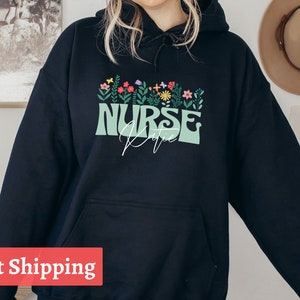 Custom Nurse Hoodie, Personalized Name Hoodie, Nurse Appreciation Hoodie, Gifts For Nurses, Customizable Hoodie