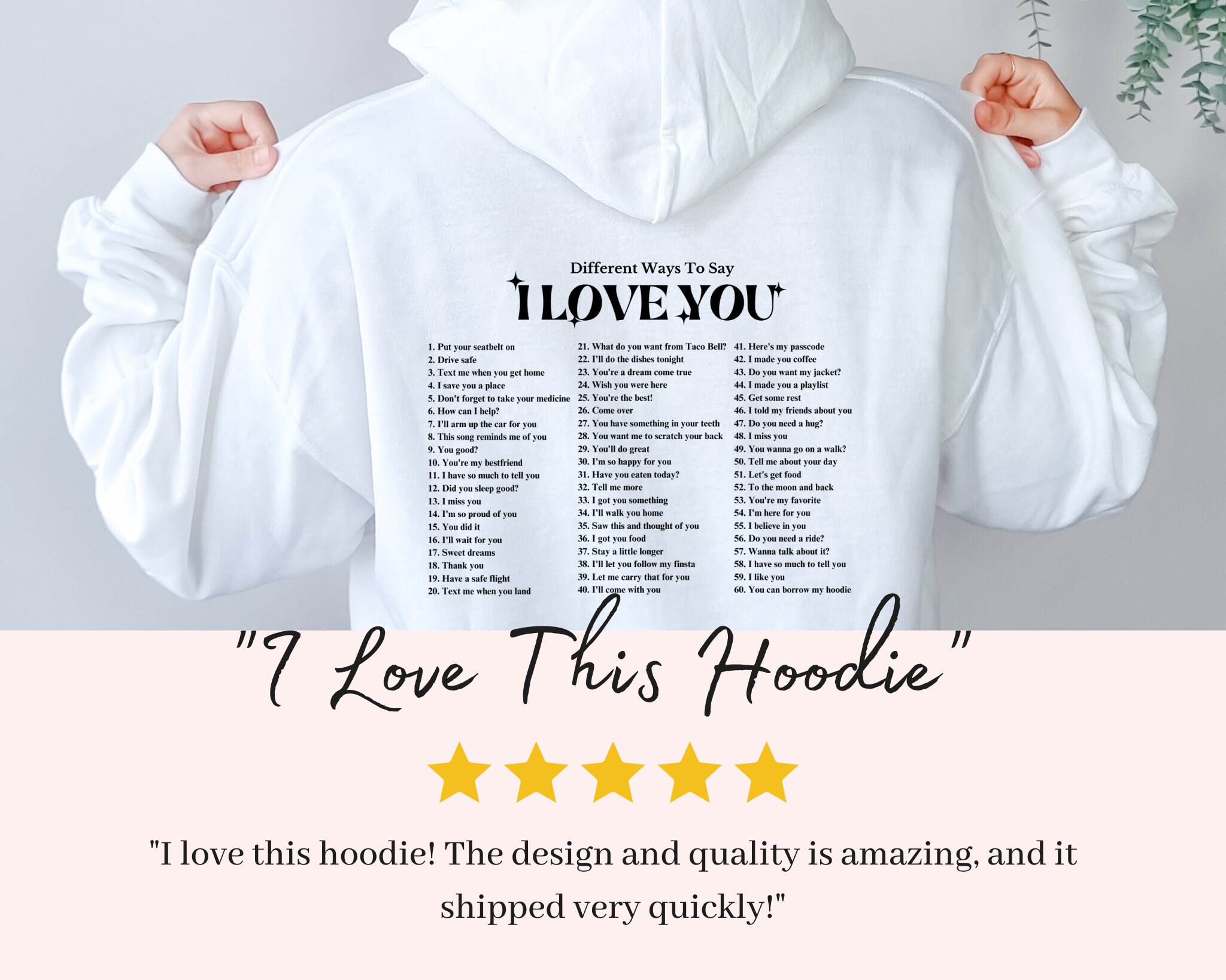 Different Ways to Say I Love You Hoodie Love You Hoodie - Etsy