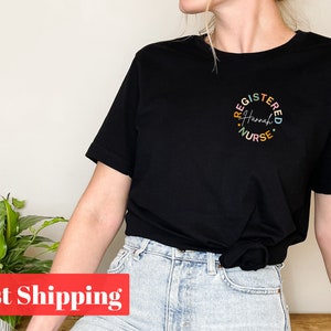 Personalized Registered Nurse Shirt, Custom RN Shirt, Gifts For Nursing Students, Custom Shirt for Nurses, Custom Gifts For Nurses