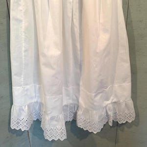 cotton half slips for under dresses Cotton Long Half Slips for Women | Edwardian Style Ruffled Hem