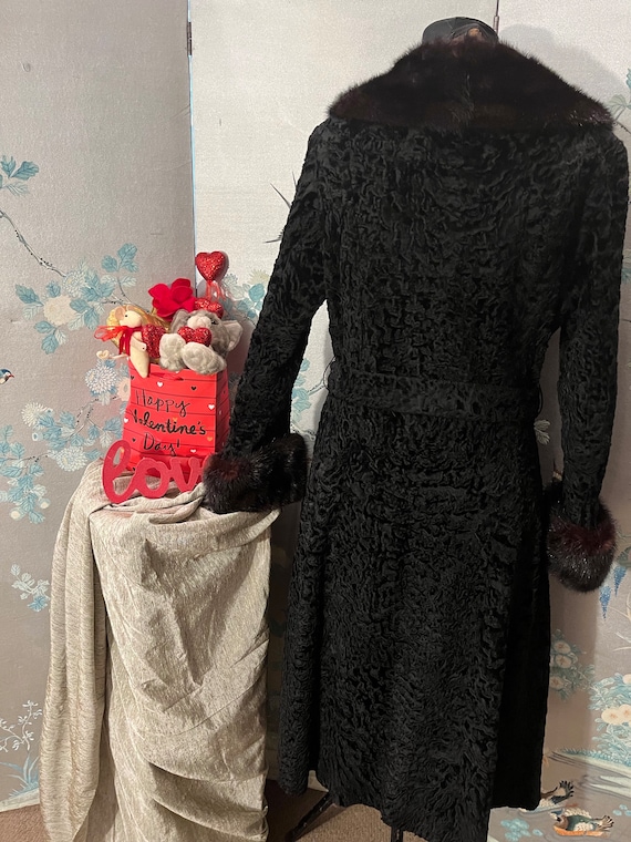 Persian lamb coat with blackglama mink collar, cu… - image 2