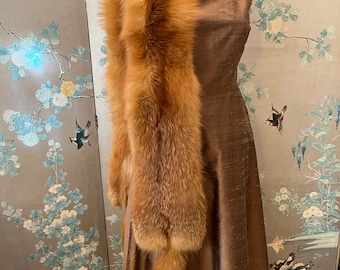 1940, vintage, red fox, twine, full bodied, stole