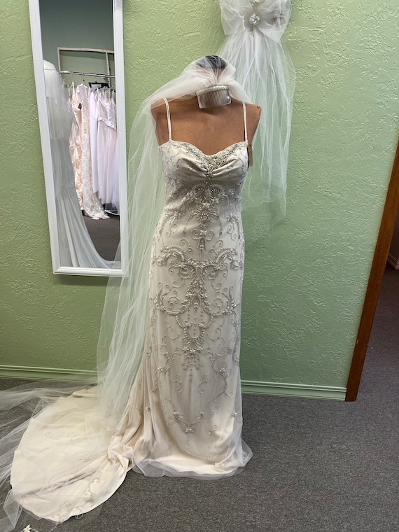 Gorgeous, wedding dress and matching vail with int