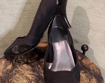 90’s stretch fabric pumps, built for comfort with 3” heels; 9 1/2 M size
