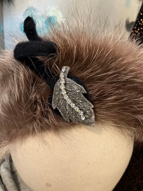 1940, vintage, silver fox hat