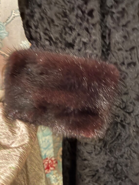 Persian lamb coat with blackglama mink collar, cu… - image 9