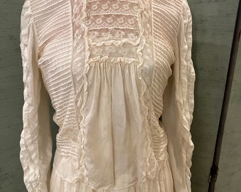 1800’s silk, wedding dress/ top and skirt