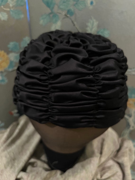 1960, Miss Ruth, black silk, tufted turban