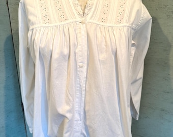 1910 blouse, re-design, “Tailoring by Katz” original label, white cotton eyelet