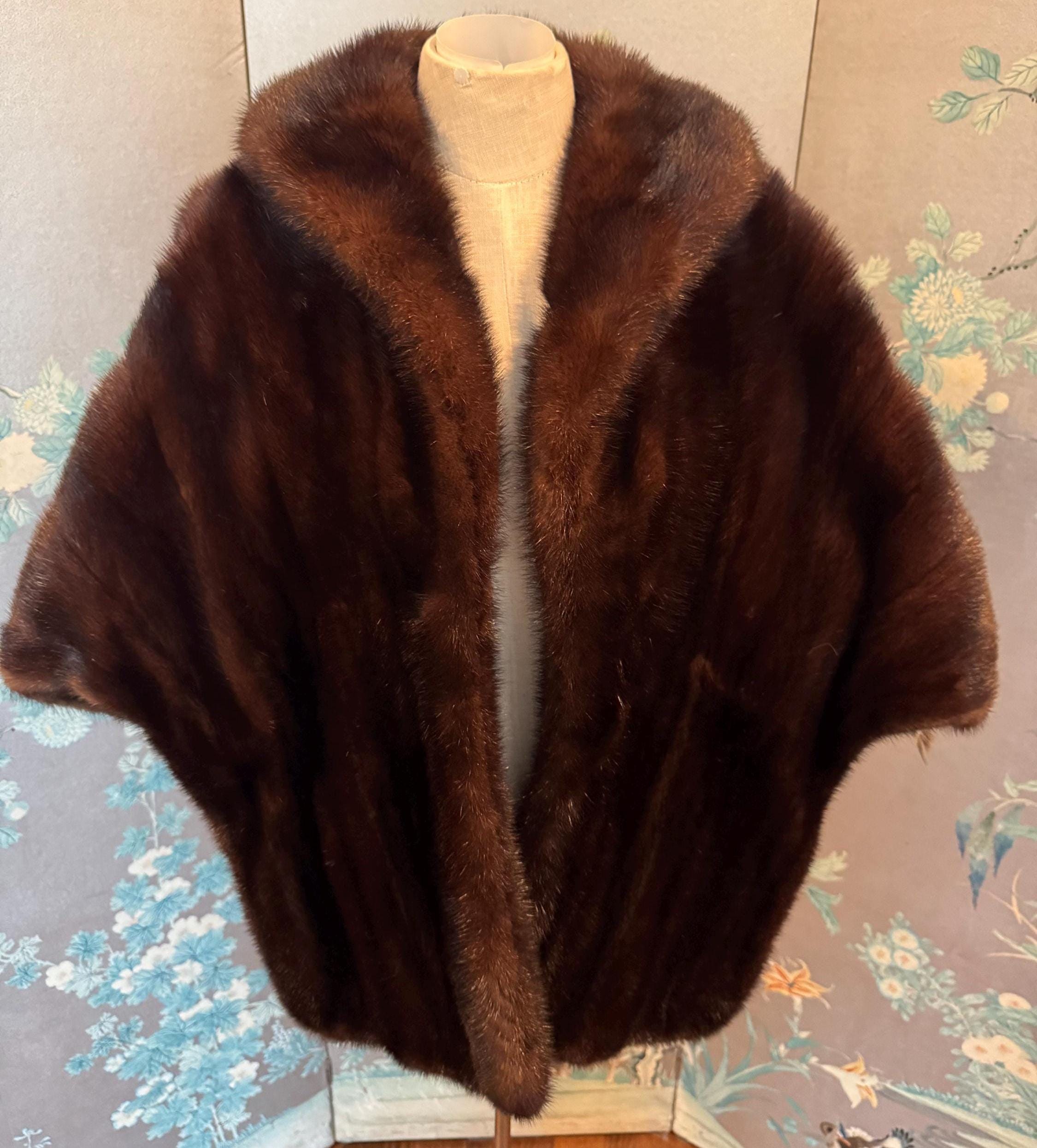60's Mink Stole, Ranch Mink, Full- Puffed Out Design; Really