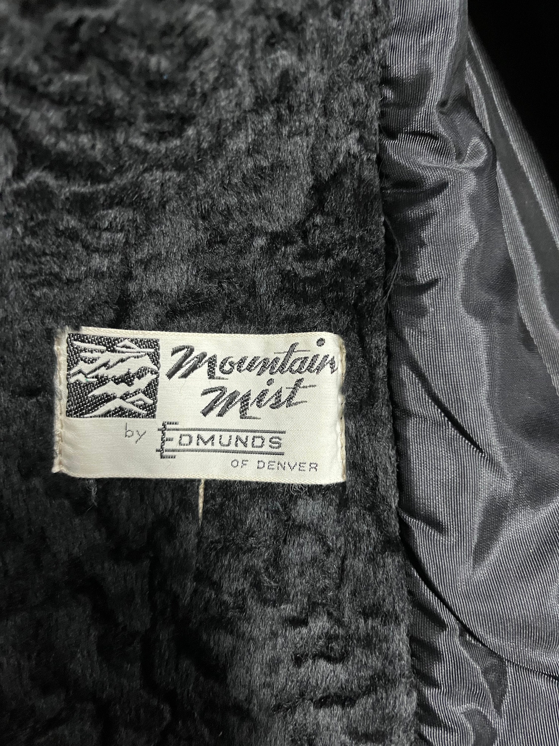 1950, Black, Faux Persian Lamb Car Coat, 3/4 Length - Etsy