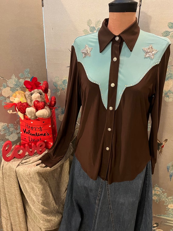 Vintage, before 2000’s, cowgirl shirt, Western Eth