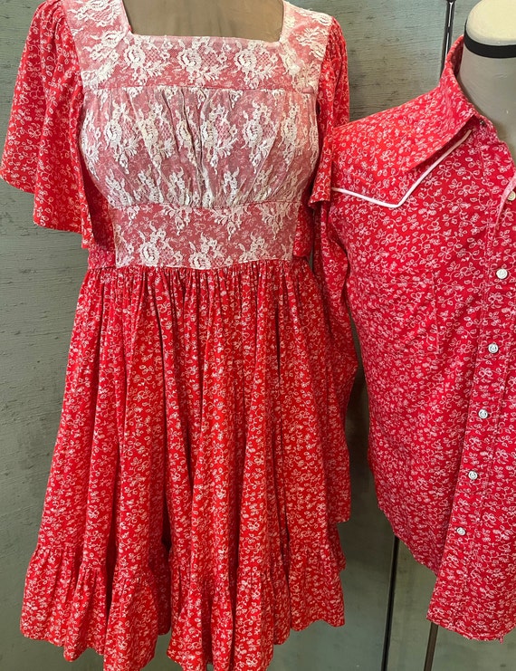 Western set, 2 shirts, a woman’s matching dress i… - image 1