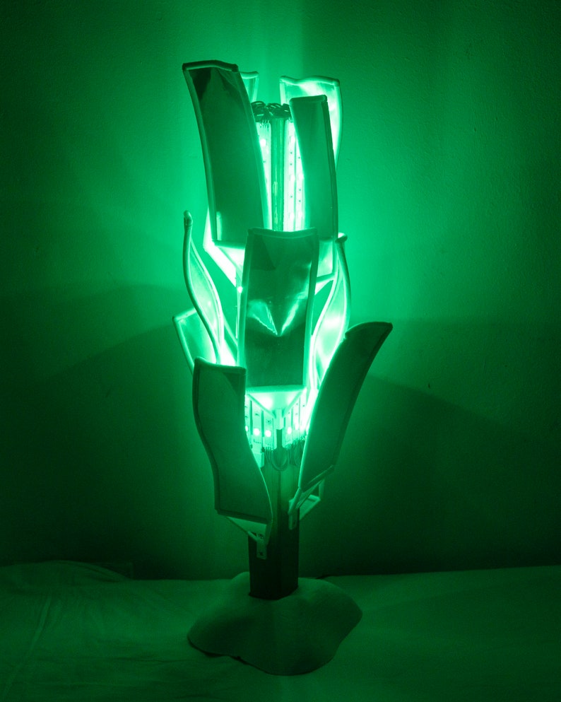 RGB Sculpture Lamp Made From Recycled Materials Etsy