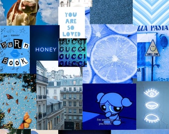 Blue Collage Kit- Digital Download Pack 50 Prints