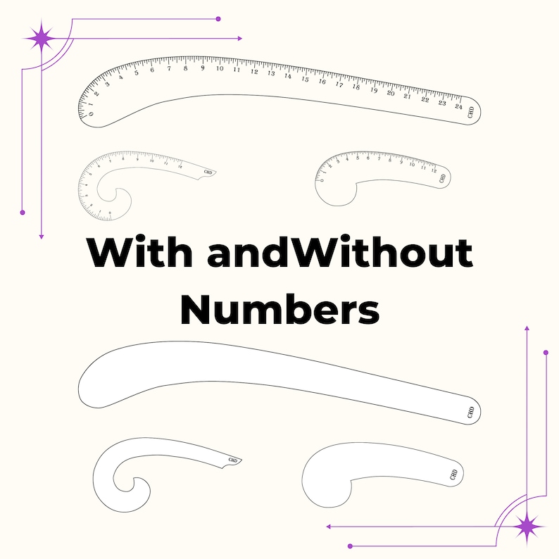 Digital Pattern Making Rulers Pattern Making Rulers Hip Curve Ruler
