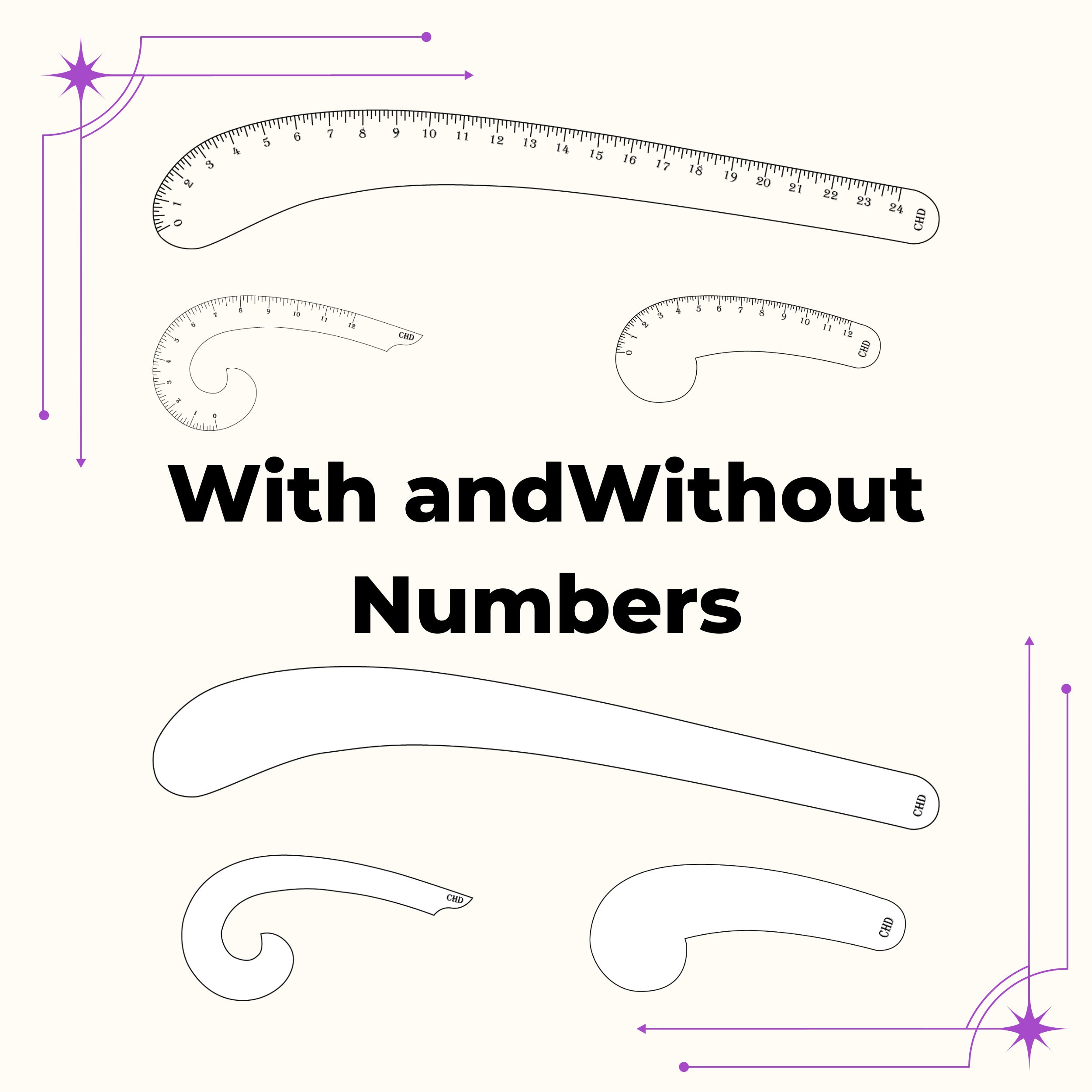 Digital Pattern Making Rulers Pattern Making Rulers Hip Curve Ruler