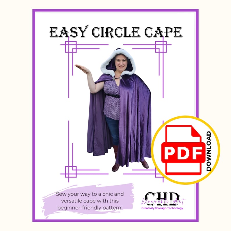 Easy Circle Cape Sewing Pattern: Beginner-friendly (PDF Pattern) - Etsy