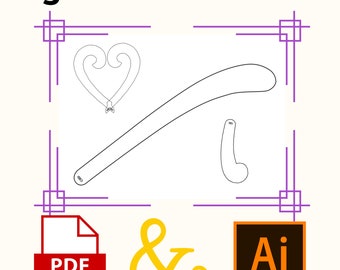 Digital Pattern Making Rulers – Hip Curve & French Curve Tools for Illustrator