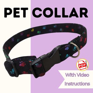DIY Custom Pet Collar Sewing Pattern (PDF Pattern