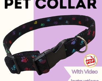 DIY Custom Pet Collar Sewing Pattern (PDF Pattern