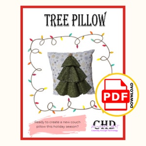 Schnittmuster für Weihnachtsbaum-Kissenbezug (PDF-Muster)