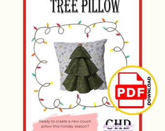 Christmas Tree Pillow Case Sewing Pattern (PDF Pattern)