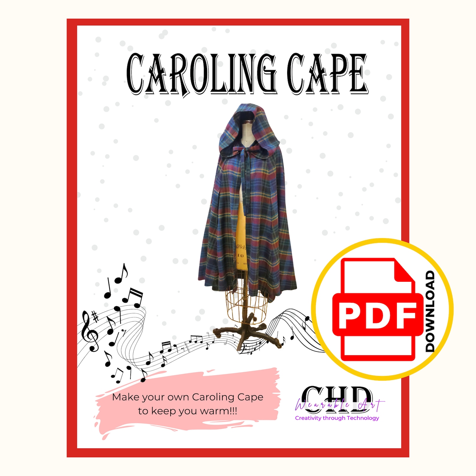 Hooded Cape Sewing Pattern PDF – 3/4 Circle Cape – One Size Adult - Etsy