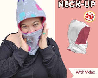Hooded Neck-Up Sewing Pattern: Cozy Winter Wear (PDF Pattern with Video Tutorial