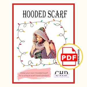 Hooded Scarf PDF Sewing Pattern | Hooded Scarf Sewing Pattern | Winter Scarf Pattern | Scarf Sewing Pattern | Hood PDF Sewing Pattern