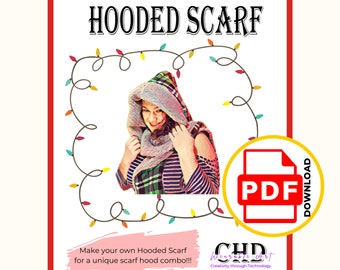 Hooded Scarf PDF Sewing Pattern | Hooded Scarf Sewing Pattern | Winter Scarf Pattern | Scarf Sewing Pattern | Hood PDF Sewing Pattern