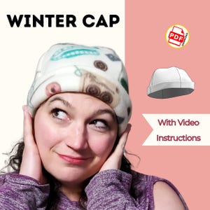 Fleece Winter Hat Sewing Pattern – Easy 4-Piece PDF Download and Video Sewing Tutorial