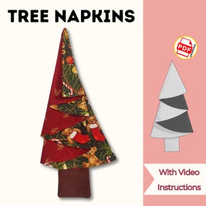 Tree Napkin Sewing Pattern | DIY Tree Napkin | Holiday Tree Napkin PDF Sewing Pattern | DIY Holiday Tree Napkin | Unique Napkin Pdf Pattern