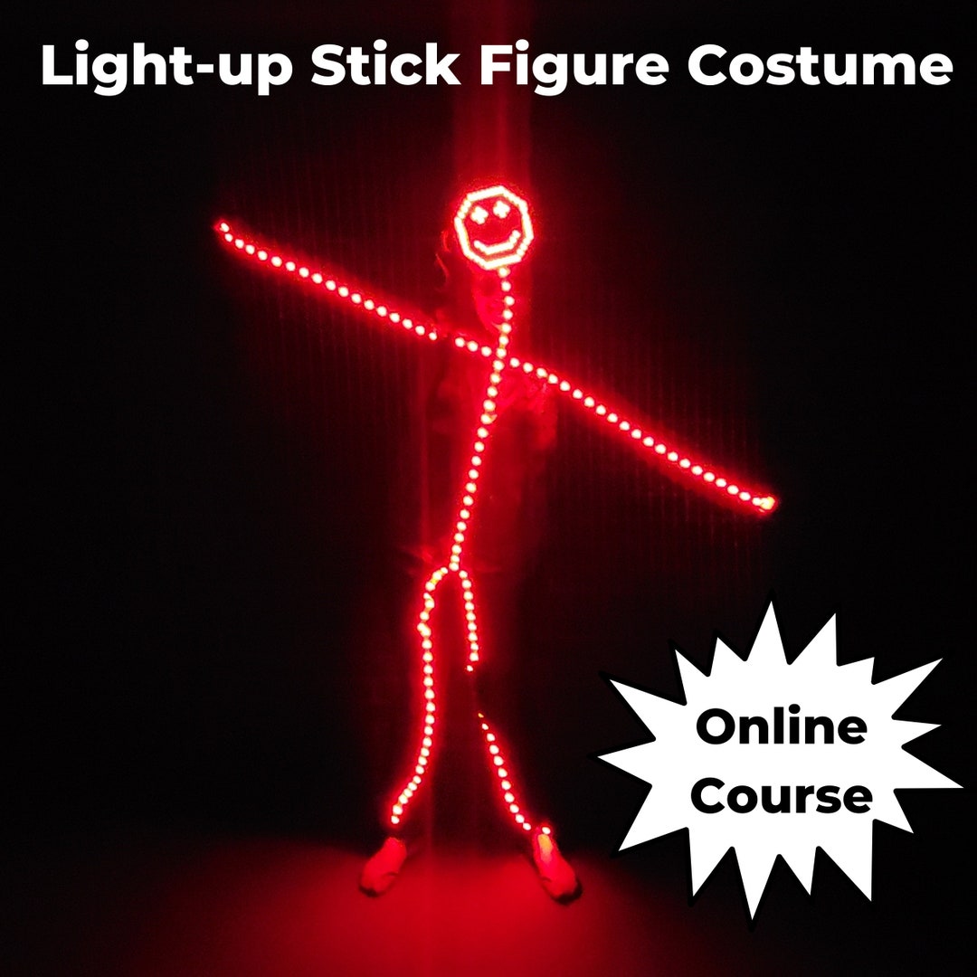 Stick Figure Costume Lightup Stick Figure Costume Halloween Costume