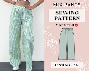 Pantalon vichy taille haute hotsell