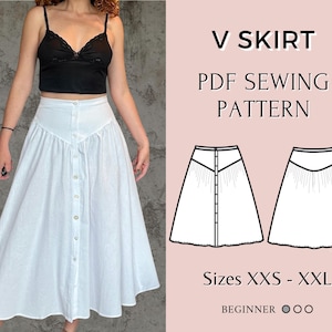 Maxi Skirt Sewing Pattern | Long Gathered Tiered | Skirt Pattern | Sewing pattern | pdf sewing pattern | Sewing tutorial |  Gathered skirt